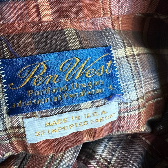 Pen West (Pendleton) men’s lrg Short sleeve button shirt - Picture 3 of 10